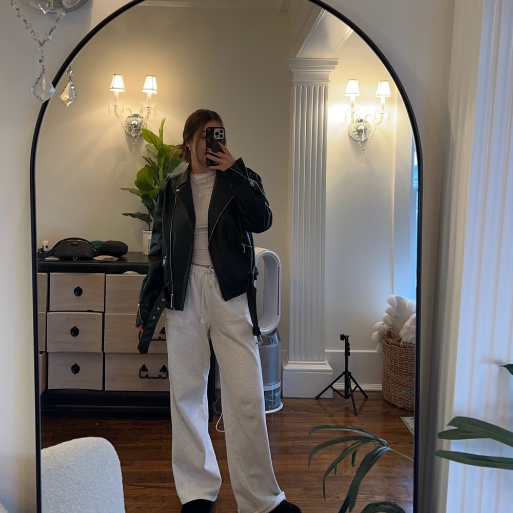 Faux leather moto jacket - Picture 1 of 5
